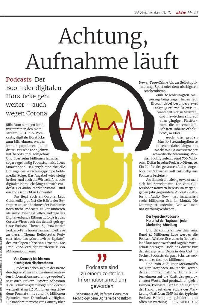 Artikel zur Werbung in Podcasts